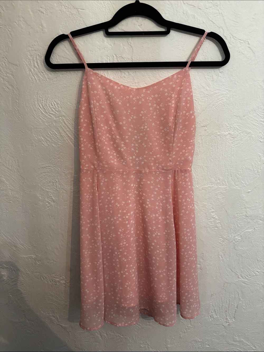 Delicate Pink Floral Spaghetti-Strap Sundress
